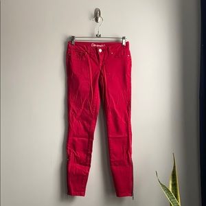 Red jeggings